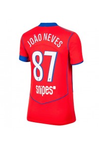 Paris Saint-Germain Joao Neves #87 Jalkapallovaatteet Naisten Kolmaspaita 2025-26 Lyhythihainen